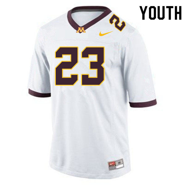 Youth #23 Jordan Howden Minnesota Golden Gophers College Football Jerseys Sale-White